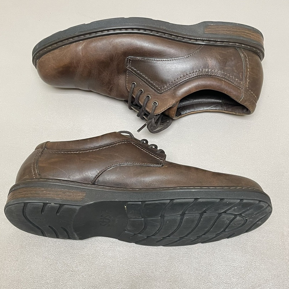 SAS Aden Oxford Men Size 9.5 M Brown Leather Casual Comfort Shoes Lace Up - Picture 9 of 13